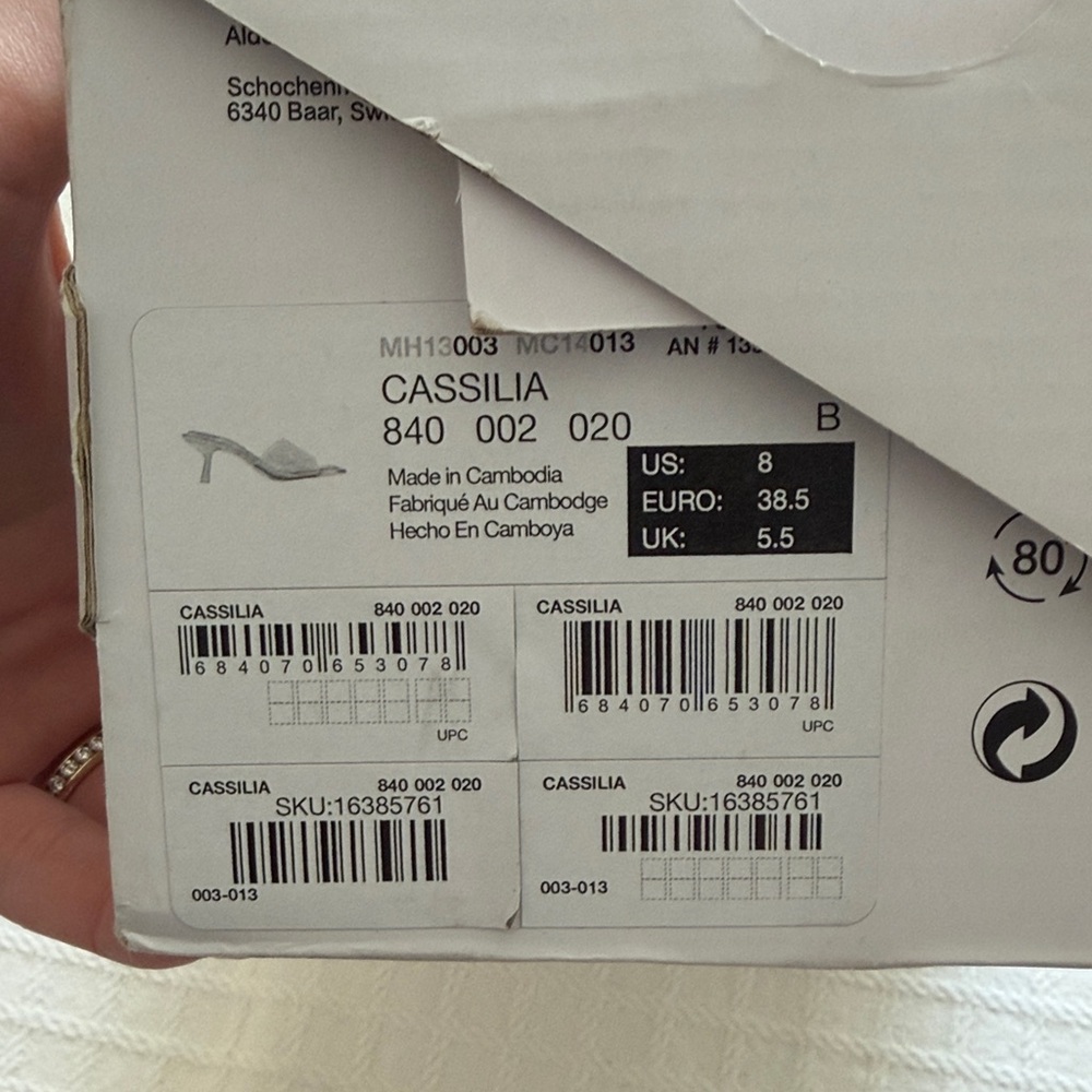NWT Aldo Cassilia Translucent Orange Square-Toe Slide Sandals - Picture 2 of 4